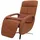 Relaxsessel HWC-L11 Leder 70 x 109 x 70 cm Braun drehbar mit Liegefunktion