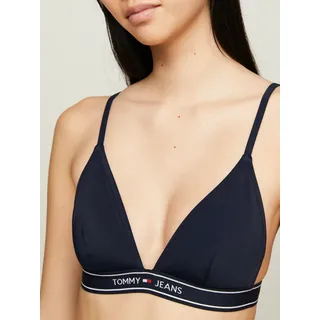 Tommy Hilfiger Swimwear Triangel-Bikini-Top »TRIANGLE RP«, mit Logoschriftzug, blau