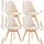 Esszimmerstuhl Linares Samt beige 4er Set