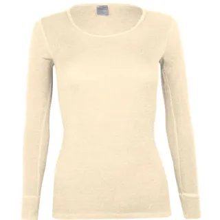 wobera Natur Damenunterhemd langer Arm 100% Seide 1 St weiss Frauen