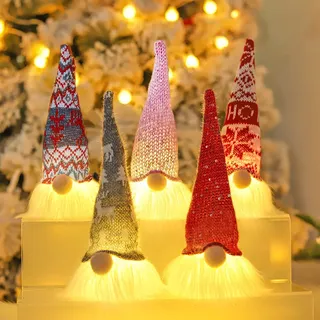 Bseical 5 Stück LED Weihnachtsdeko Innen, Weihnachten Deko Weihnachtswichtel Beleuchtet, Wichtel Christmas Decorations, Home Decoration Weinachtsdekorationen, Kleine