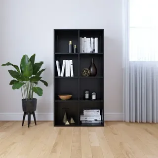 The Living Store Bücherregal/Sideboard Schwarz 66×30×130 cm Holzwerkstoff - Schwarz