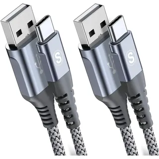 sweguard USB C Kabel 3.1A[2Stück 1.5m]Schnellladung,USB C Nylon Ladekabel Samsung Schnellladekabel für i Phone 18 17 16 15 Pro Max,Ladekabel Samsung S22 S21 S20 S10 S26 S25 S24 S23,Note,A71 A51,Pixel