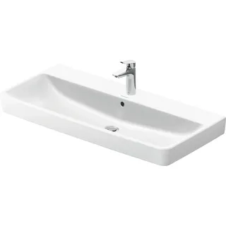 Duravit No.1 Waschtisch, 1 Hahnloch, mit Überlauf, 1000x460mm, Unterseite glasiert (für verbesserte Hygiene), 23751000002