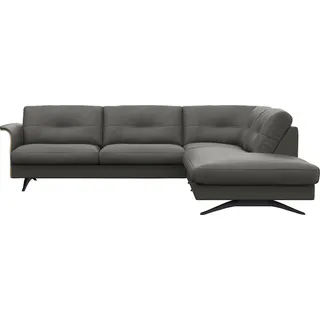 FLEXLUX Ecksofa "Glow, super bequem durch hochwertigem Sitzaufbau mit Federkern, L-Form" Skandinavisches Design, In hochwertiger Verarbeitung, warm mineral grau