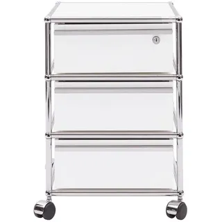 USM Rollcontainer weiß, Designer Prof. Fritz Haller, 61x42x53 cm