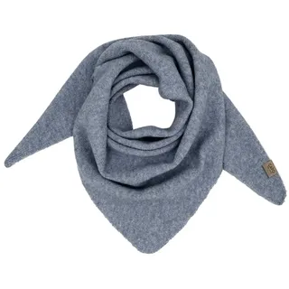 Dreieckstuch CAPO, Damen, blau (midblau), Strick, Kunstfaser, meliert, Modetücher Dreieckstuch, dezente Melange-Optik, weich, wärmend