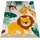 Kinderteppich Bino rechteckig 4 mm Höhe Spielteppich Motiv Tiere Löwe Giraffe Kinderzimmer