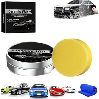 Titanium Ceramic Wax Cream, Strong Protection Car Coating Polishing Wax, Auto Car Scratch Repair Remover Paste Polish Vehicle Paint Care,Lasting Protection for All Cars (1Pcs)