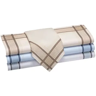 Taschentuch, Herren, Gr. 4-Stück-Packung, bunt (farbig, sortiert), Baumwolle, gemustert, Modetücher Taschentuch