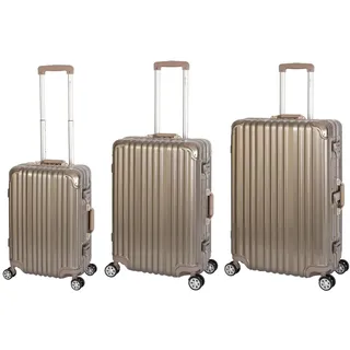 TRAVELHOUSE London Koffer-Set 3-tlg. gold/grau/silber