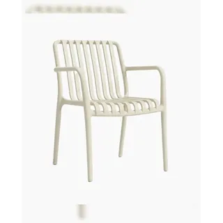 KAWOLA Miava Gartenstuhl 56 x 81 x 57 cm cremeweiß/beige stapelbar