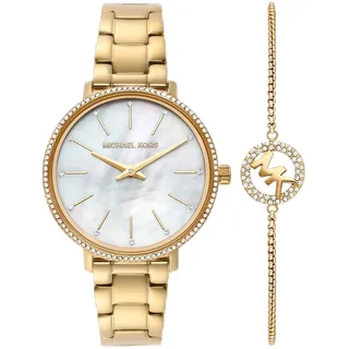 Michael Kors Pyper Watch für Damen, Quarz-Zweizeigerwerk mit Edelstahl-, PVC- oder Lederarmband
