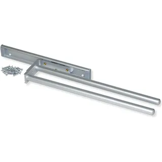 Emuca Handtuchhalter Ausziehbar 2 Arme Aluminium Weiss Lackiert