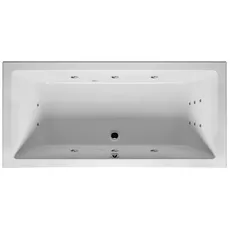 RIHO Lusso Rechteck-Badewanne, Version links, mit Flow-System, Einbau, 2-Sitzer, weiß, B0, Ausführung: 180x90x48cm, Nutzinhalt: 250 Liter