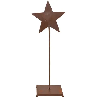 Dekostern "Weihnachtsstern, Weihnachtsdeko außen u. innen", braun (rostbraun), B:22cm H:60cm T:21cm, Metall, HOFMANN LIVING AND MORE, Dekosterne, Dekostern, aus Metall, mit rostiger Oberfläche