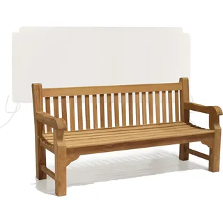 Teako Design Bankauflage 200x50 cm für Parkbank Belluno, wasserabweisend, UV-beständig, bequemes Sitzkissen für Gartenmöbel (Creme) - Beige