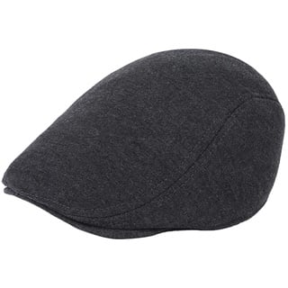 WETOO Schirmmütze Herren Schiebermütze Schwarz Driving Cabbie Jagd Flatcap Newsboy Cap