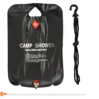 Relaxdays Campingdusche 20 l schwarz 40 x 61 x 4 cm