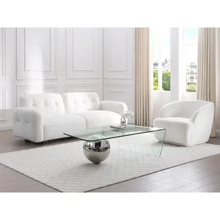 Couchtisch - Glas & Stahl - MUNDO