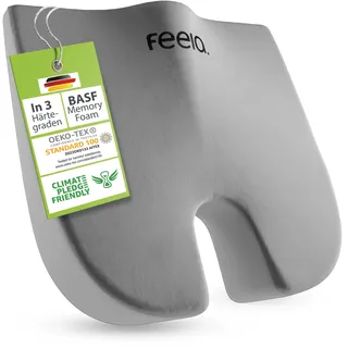 feela.® Orthopädisches Keilkissen Stuhl [3 Härtegrade] – Ergonomisches Keilkissen Auto & Sofa, Sitzkeil, Sitzkeilkissen für Auto, Keilsitzkissen (Medium)