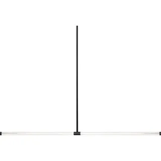 BELIANI LED Pendelleuchte Schwarz Metall Lineares Design 1-Flammig Moderner Minimalistischer Stil für Esszimmer - Schwarz, Weiß