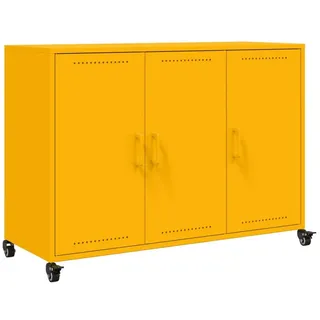 vidaXL Sideboard Senfgelb 100,5x39x72 cm Stahl