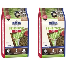 Bosch HPC Sensitive Lamm & Reis | Hundetrockenfutter für ernährungssensible Hunde Aller Rassen | 1 x 1 kg (Packung mit 2)