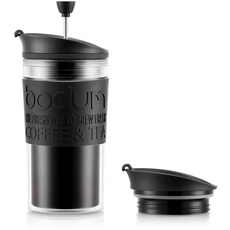 Bodum K11102-01 Travel Press Set Kaffeebereiter mit extra Trinkaufsatz, 0.35 l