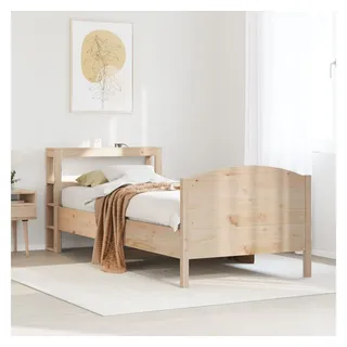 vidaXL Massivholzbett ohne Matratze 100x200 cm Kiefernholz