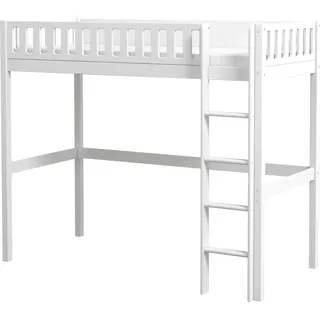 FURNLUX Hochbett Viggo Weiß 90x200cm / Hauptfarbe: Weiß / Abmessungen: 102 x 176 x 208 cm - Weiß