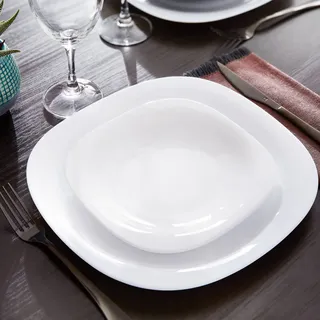 Tafelservice Carine Neo Weiß 18-teilig LUMINARC Essservice Tafelgeschirr Teller - Weiß
