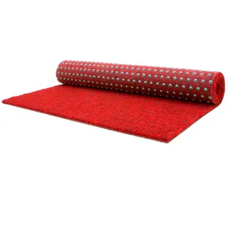 Rasenteppich , Rot , Textil , Uni , rechteckig , 133x550 cm , Made in Eu , beliebig kürzbar, in verschiedenen Größen erhältlich, UV-beständig, pflegeleicht, strapazierfähig, leicht zusammenrollbar , Teppiche und Böden, Terrassenböden & Balkonböden, Kunstrasen