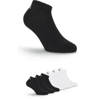 Fila UNISEX INVISIBLE PLAIN SOCKS 6 Paar Schwarz/Weiß 39-42