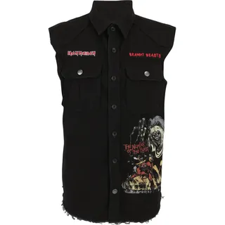 Brandit Textil Brandit Iron Maiden Vintage Notb Weste - Schwarz/Rot/Gelb - 5XL
