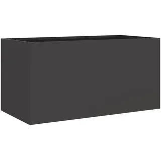 vidaXL Pflanzkübel Schwarz 62x30x29 cm Stahl