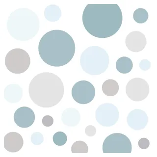Little Deco Wandsticker 86 Punkte Kinderzimmer Junge Mädchen Kreise | Mint grau | viele Farben Wandtattoo Klebepunkte Wandaufkleber Dots bunt DL390