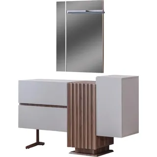 Modern Schminktisch Grau Schlafzimmer Möbel Schminktisch mit Spiegel - Grau