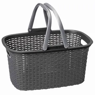 Rival Einkaufskorb Rattan Design Kunststoff 24 x 282 x 29 cm anthrazit