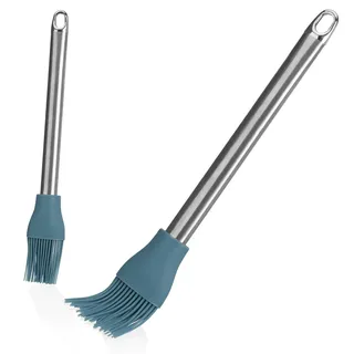 com-four® 2x Backpinsel aus Silikon, Glasurpinsel für die Küche | Koch- und Backhilfe zum Glasieren und Bepinseln - Zubereitungshilfe für Torten