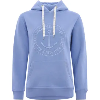 Zwillingsherz Hoodie »Strand Meer Küste«, mit Kapuze und gleichfarbig gesticktem Ankermotiv, blau