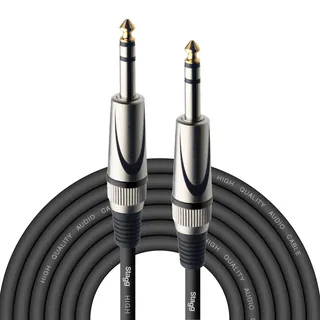 Stagg SAC6PS DL Deluxe symmetrisch Instrument-Kabel (Klinke auf Klinke, 6m)