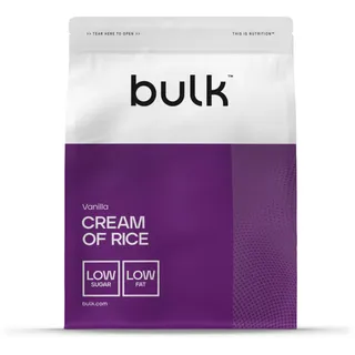 Bulk Reiscreme, Cream of Rice, Vanille, 500 g, 10 Portionen, Verpackung Kann Variieren