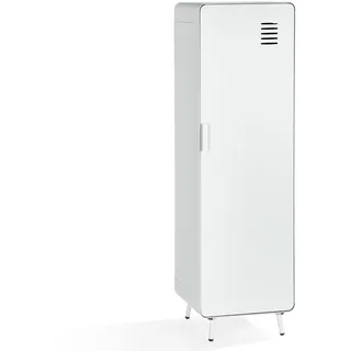 MEUBLE COSY Sideboard Kleiderschrank Wohnzimmerschränke mit Ablagen und Tür Schränke aus Metall fürs Wohnzimmer Schlafzimmer Arbeitszimmer, Industrial Style, Weiß, 40x40x137cm