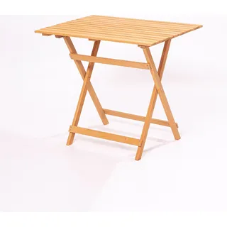 Skye Decor, Hochwertiger Gartentisch aus 100% Buchenholz, 80 x 72 x 60 cm | Unbehandelt, wasserbasierte Holzschutzfarbe | Traditionelles, rustikales Design in Braun. - Braun