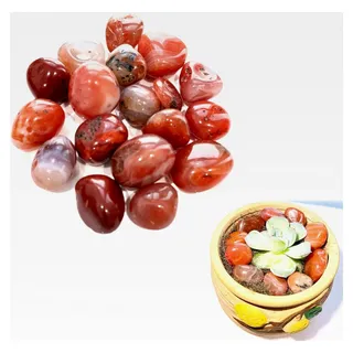Trommelsteine und Dekosteine - Rot, 100g, Zierkies Achat Kristall Halbedelsteine für Aquarien, Pflanzer, Schmuckherstellung und Dekoration - Rot