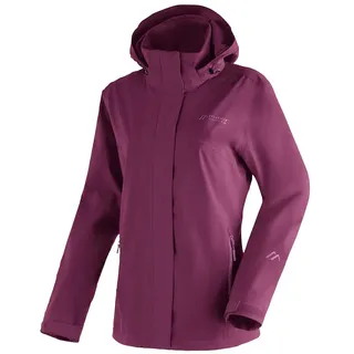Maier Sports Metor Rec W, Damen Outdoorjacke, Wasserdichte Wanderjacke mit sportlichem Schnitt, PFC-frei, Silverplus Netzfutter & mTEX Wetterschutz, Brombeer, 36
