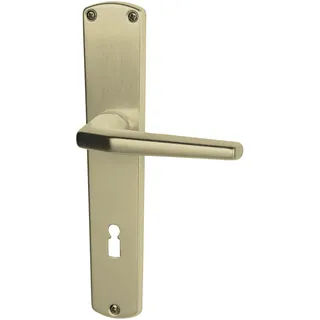 Alpertec 40400010PO Aluminium Phil-LS Langschildgarnitur für Zimmertüren in F2 eloxiert BB 72 MM Drückergarnitur Türdrücker