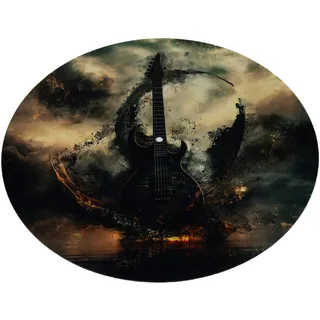 Playmats Slipmat - Plattenspieler Matte aus Gummi Guitar - Matte für Grammophon 30,5 cm (12')