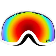 YEAZ Snowboardbrille »Ski- Snowboardbrille rot/weiß PEAK«, weiß